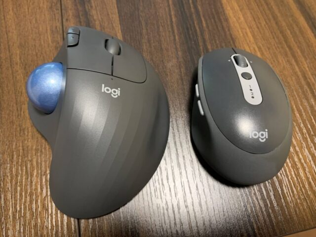 ERGO M575と普通のマウスの比較