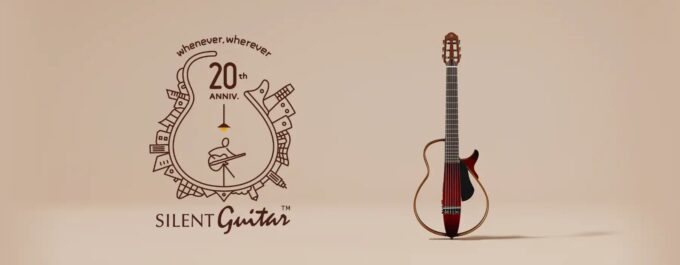 ヤマハサイレントギター20周年のロゴ